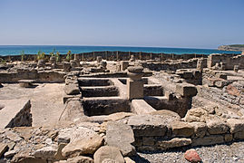 Remains of an ancient garum fish factory at Baelo Claudia, in Spain. This Spanish garum was exported to Ancient Rome.