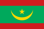 The Flag of Mauritania (2017, variants since 1959), star-and-crescent on green