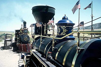 Replicas of No. 119 and Jupiter at (the then named) Golden Spike National Historic Site (2006)