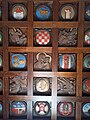 Historical Croatian coats of arms depicted in Church of the Mother of God of Sljeme, Queen of Croats