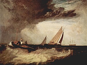 J. M. W. Turner, Shoeburyness Fishermen Hailing a Whitstable Hoy, c. 1809