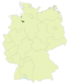 Map of Germany with the location of Bremen highlighted