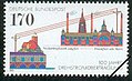 Postage stamp marking the 100th anniversary of the transmission of electricity