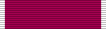 A purple military ribbon with a thick white line at each end