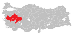 Location of Manisa Subregion