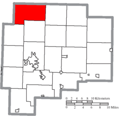 Location of Wheeling Township in Guernsey County