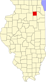 Kendall County's location in Illinois