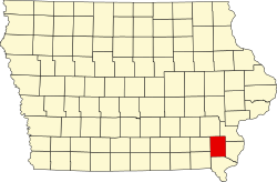 Karte von Henry County innerhalb von Iowa