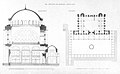 Floor plan and elevation of the Mihrimah Sultan Mosque
