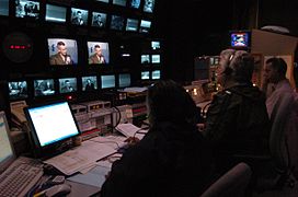 The NewsHour with Jim Lehrer broadcast newsroom