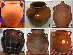 Six types of "earthenware jar" in Spain