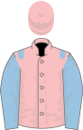 Pink, light blue epaulets and sleeves