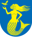 A mermaid in the coat of arms of the Päijänne Tavastia region, Finland (1997)[371]