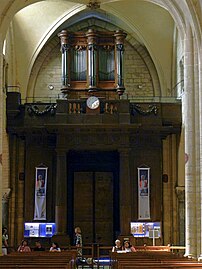 The organ installed over the west portal