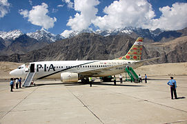 Boeing 737 owned and operated by Pakistan International Airlines (PIA). PIA operates scheduled services to 70 domestic destinations and 34 international destinations in 27 countries.