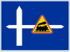 F-6a "variant of advance warning sign" (e.g. level crossing without barriers on road to the right)