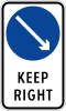 Keep right (plate type)