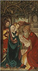 Presentation of Christ in the Temple, South German, likely altarpiece wing, late 15th century. (Private collection)