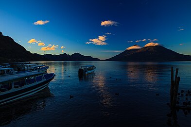 Sunrise at lake atitlán Guatemala