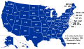 U.S. states by the number of delegates (Democratic Party, 2016)