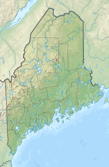 Map showing the location of Acadia National Park