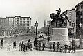 The statue in the middle of Fourth Avenue at 14th Street, c.1870
