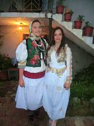 Gorani girls in folk costume