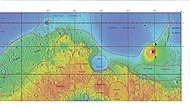 MOLA map showing boundaries for Utopia Planitia and other regions