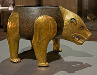 Gold bear, Filippovka kurgans, Late Sauromatian-Early Sarmatian, 5th-4th century BCE.[30]
