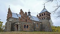 Church of St. Clare, Horodkivka, Ukraine, built 1910–1913, blending elements of neo-Gothic and modern twentieth century architecture