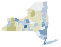 New York 2021 Proposal 5 results by county