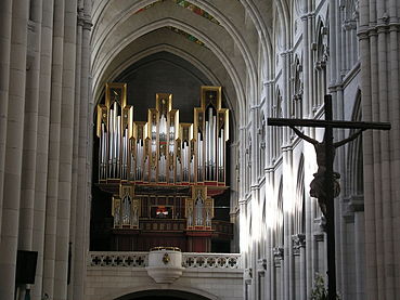 Organ in the Almudena Cathedral, Madrid, Spain