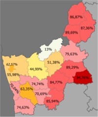 Belarusians in the region   >90%   80–90%   70–80%   60–70%   50–60%   40–50%   <40%