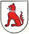 Rüde im Wappen der Constaffel (Stubengesellschaft, trifft sich im Haus zum Rüden)
