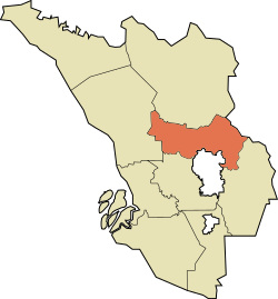 Location of Gombak District in Selangor Darul Ehsan