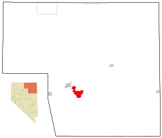 Location of Spring Creek within Nevada
