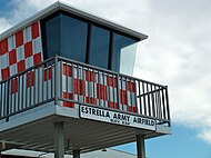 Estrella AAF Tower Entrance is shown at the Paso Robles Airport.