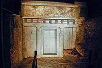 The tomb of Philip II of Macedon at the Museum of the Royal Tombs in Vergina