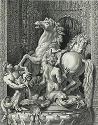 Apollo's horses groomed by two Tritons by Gaspard and Balthazard Marsy, ca. 1670