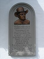 Gedenktafel Hansjakob am Wohnhaus in Hagnau am Bodensee