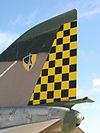 Checkered tail of 69 Squadron F-4 Phantom II