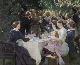 Hip, Hip, Hurrah! Kunstnerfest på Skagen (1886) P.S. Krøyer