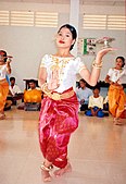 A Khmer traditional dancer in Sompot Chong Kben