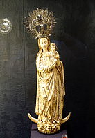 Madonna with Child, ivory statue with silver; unknown 17th-century artist