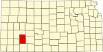 State map highlighting Gray County