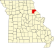 A state map highlighting Ralls County in the northeastern part of the state.