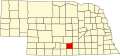 State map highlighting Kearney County