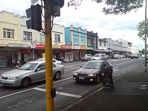 The town centre, dominated by New North Road