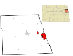 Location in the U.S. state of North Dakota