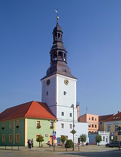 Town Hall in Nowe Miasteczko, seat of the gmina office